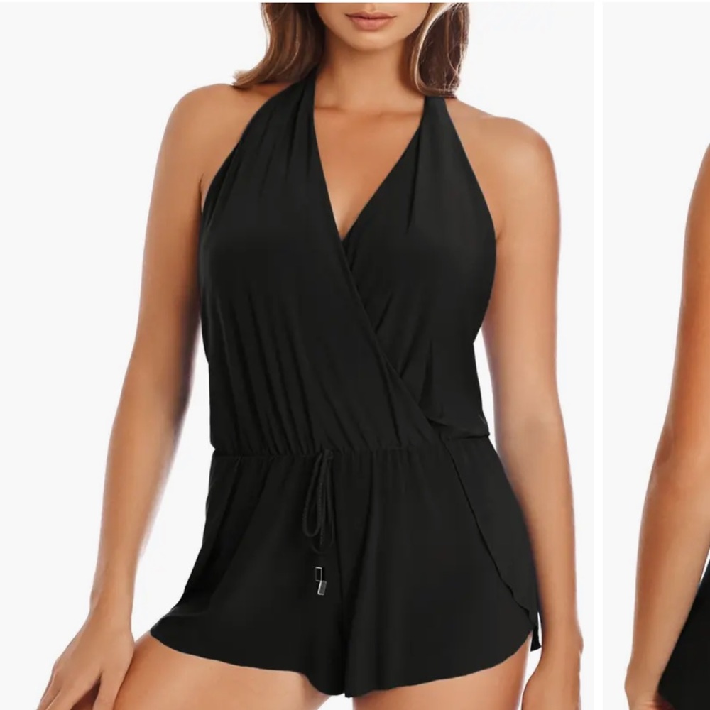 MAGICSUIT Bianca One-Piece Romper Swimsuit, BLACK SIZE 12 1065